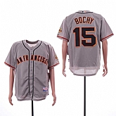 Giants 15 Bruce Bochy Gray Cool Base Jersey Sguo,baseball caps,new era cap wholesale,wholesale hats